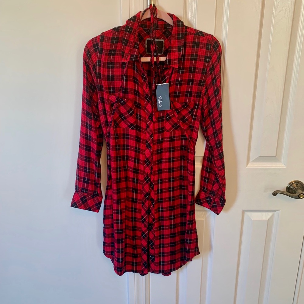Plaid Shirtdress by RAILS